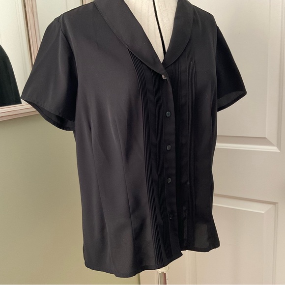 COVINGTON, BLACK BLOUSE, SIZE: 14/16 P - Picture 3 of 10